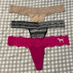3 Victoria’s Secret thongs